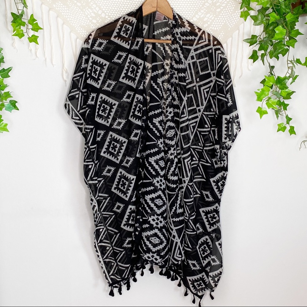 Aztec Print Kimono/Poncho/Cardigan
